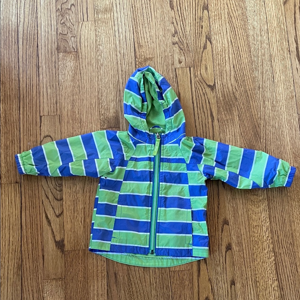 L.L. Bean Striped Rain Jacket